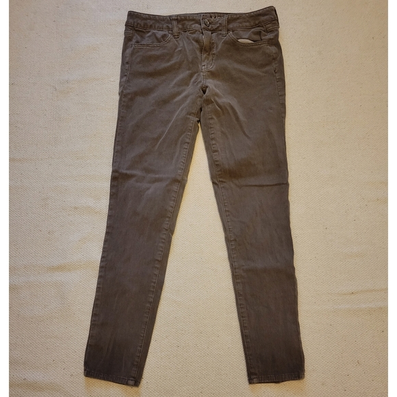 Womens American Eagle brown/plum jeggings 360 super stretch size 10 - Picture 3 of 7